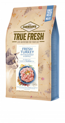 غذای خشک گربه کارنیلاو TRUE FRESH طعم گوشت تازه بوقلمون 1.8 کیلوگرم