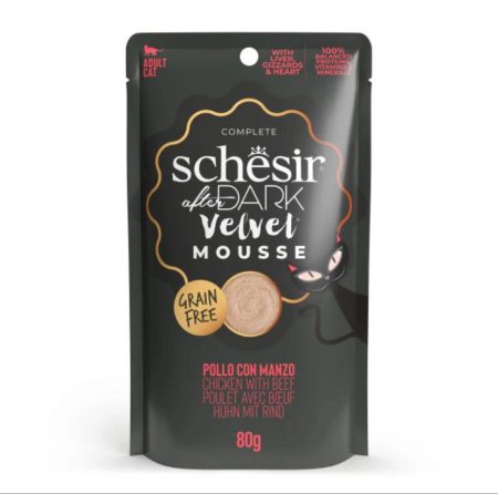 پوچ گربه شسیر مدل افتر دارک طعم مرغ و بیف وزن 80 گرم